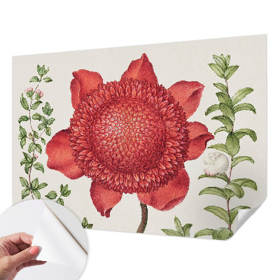 97D-Fototapete fürs Schlafzimmer Florale Eleganz