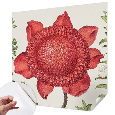 97D-Fototapete fürs Schlafzimmer mit floralem Motiv in eleganter Optik