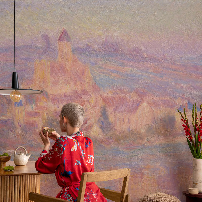 Selbstklebende Fototapete fürs Schlafzimmer Eine charmante Stadt