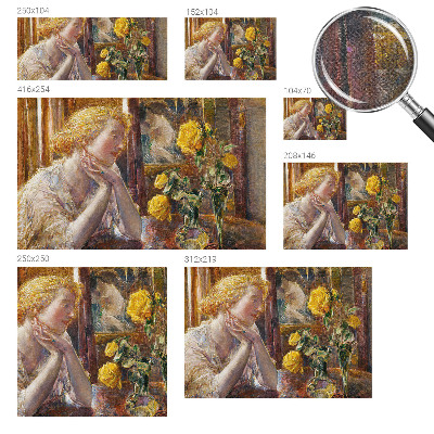 Selbstklebende Fototapete fürs Kinderzimmer Frau mit Rosen