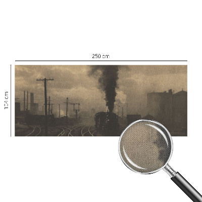 93D-Fototapete fürs Wohnzimmer mit Motiv einer Industrielandschaft