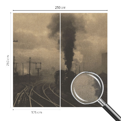 93D-Fototapete fürs Wohnzimmer mit Motiv einer Industrielandschaft