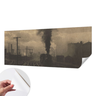 93D-Fototapete fürs Wohnzimmer mit Motiv einer Industrielandschaft