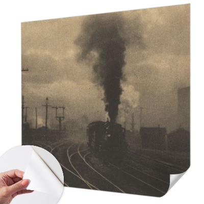 93D-Fototapete fürs Wohnzimmer mit Motiv einer Industrielandschaft