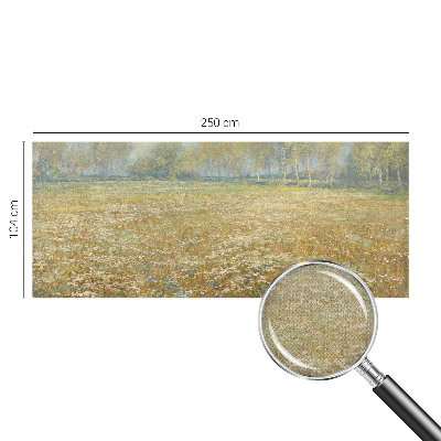 Fototapete in 3D-Optik mit Motiv eines blühenden Feldes