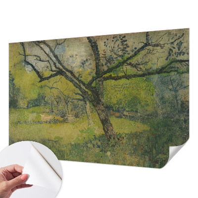 93D-Fototapete fürs Schlafzimmer mit einer grünen Landschaft