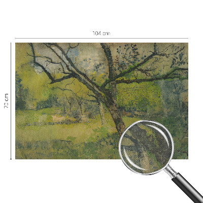 93D-Fototapete fürs Schlafzimmer mit einer grünen Landschaft