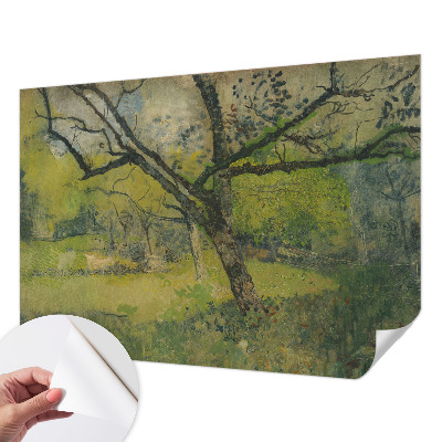 93D-Fototapete fürs Schlafzimmer mit einer grünen Landschaft