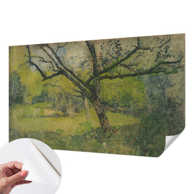 93D-Fototapete fürs Schlafzimmer mit einer grünen Landschaft