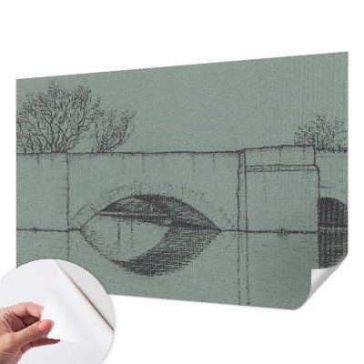 Moderne Fototapete nach Maß mit Motiv einer Bogenbrücke