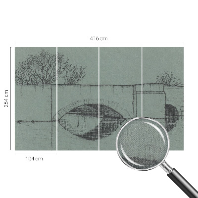 Moderne Fototapete nach Maß Bogenbrücke