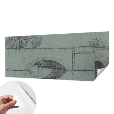 Moderne Fototapete nach Maß mit Motiv einer Bogenbrücke