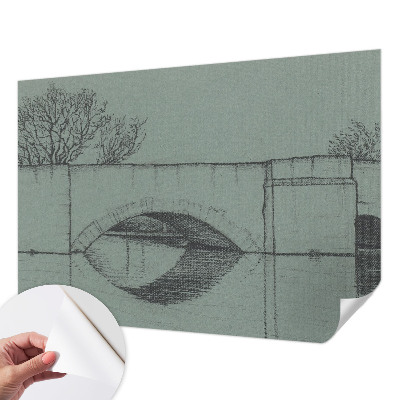 Moderne Fototapete nach Maß mit Motiv einer Bogenbrücke