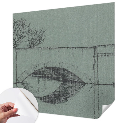 Moderne Fototapete nach Maß mit Motiv einer Bogenbrücke