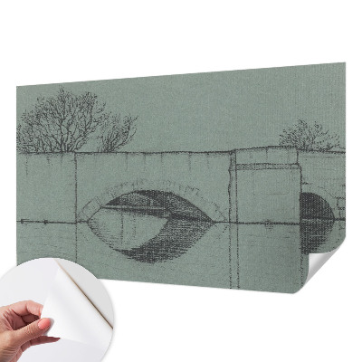 Moderne Fototapete nach Maß mit Motiv einer Bogenbrücke