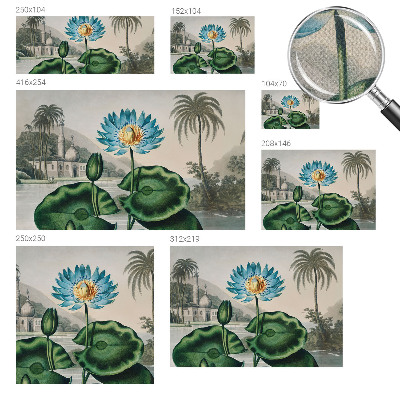 Vintage Tapete mit exotischer Landschaft