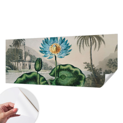 Vintage Tapete mit exotischer Landschaft
