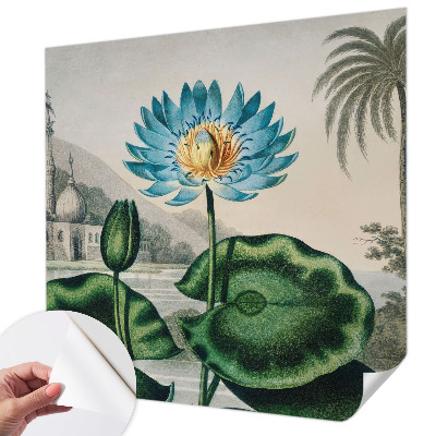 Vintage Tapete mit exotischer Landschaft