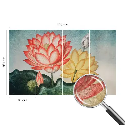 Selbstklebende Fototapete mit Motiv aus Lotusblumen