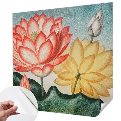 Selbstklebende Fototapete mit Motiv aus Lotusblumen