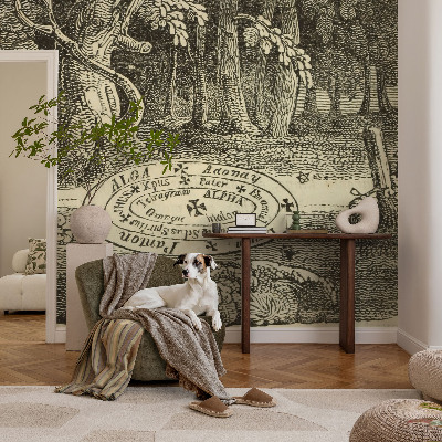 Selbstklebende Fototapete fürs Wohnzimmer Magischer Kreis