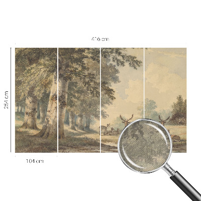 Selbstklebende Fototapete fürs Kinderzimmer Waldfrieden