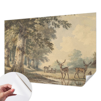 Selbstklebende Fototapete fürs Kinderzimmer Waldfrieden