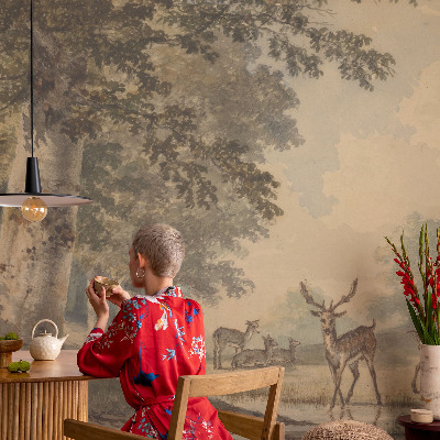 Selbstklebende Fototapete fürs Kinderzimmer Waldfrieden