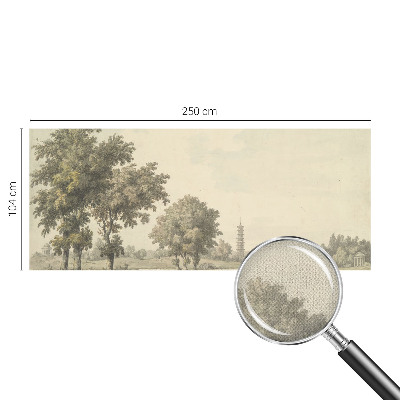Moderne Fototapete nach Maß mit einem Motiv eines ruhigen Parks