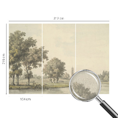 Moderne Fototapete nach Maß Ein ruhiger Park