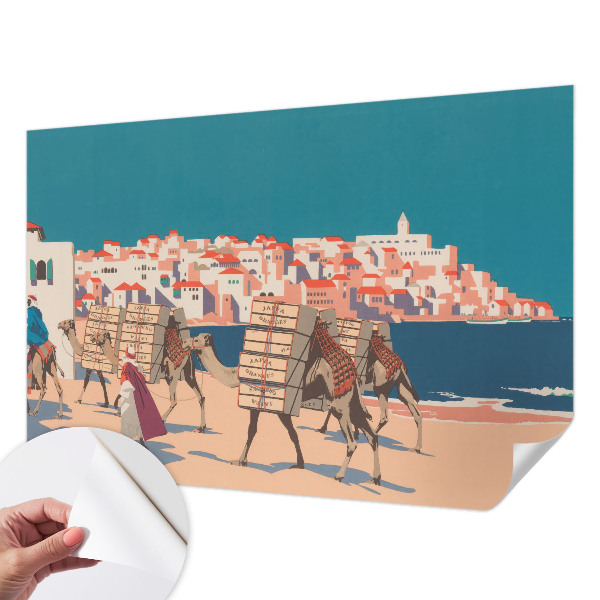 94D-Fototapete fürs Wohnzimmer Kamelkarawane