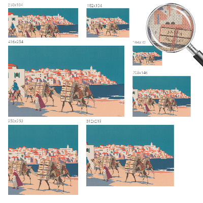 94D-Fototapete fürs Wohnzimmer Kamelkarawane