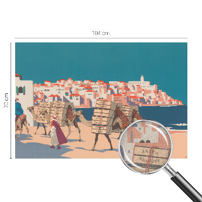 94D-Fototapete fürs Wohnzimmer Kamelkarawane