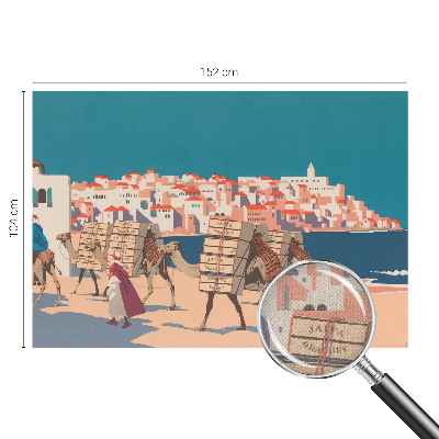 94D-Fototapete fürs Wohnzimmer Kamelkarawane