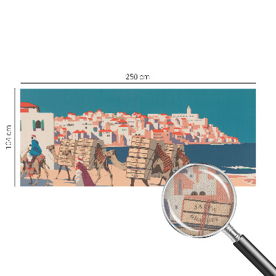 94D-Fototapete fürs Wohnzimmer Kamelkarawane