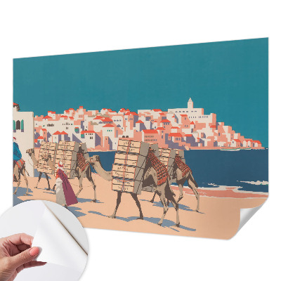 94D-Fototapete fürs Wohnzimmer Kamelkarawane