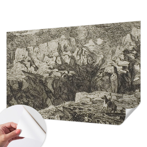 Moderne Fototapete nach Maß Berglandschaft