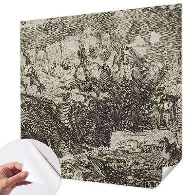 Moderne Fototapete nach Maß Berglandschaft