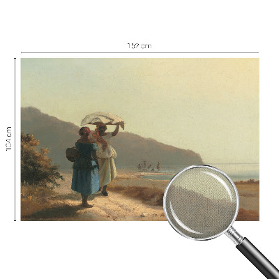 Vintage Tapete mit Motiv 'Ein Spaziergang am Meer'