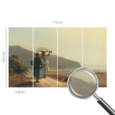 Vintage tapete Ein Spaziergang am Meer