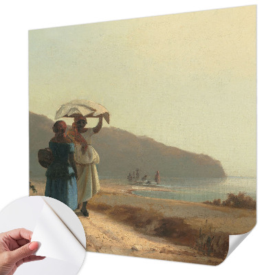 Vintage Tapete mit Motiv 'Ein Spaziergang am Meer'