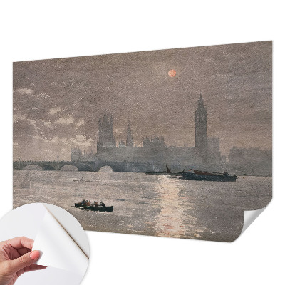 Selbstklebende Fototapete für die Wand mit Nachtpanorama