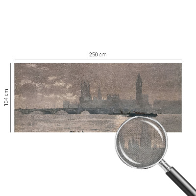 Selbstklebende Fototapete für die Wand mit Nachtpanorama
