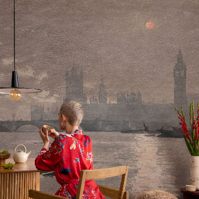 Selbstklebende Fototapete für die Wand mit Nachtpanorama