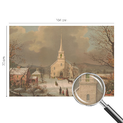 Selbstklebende Fototapete fürs Wohnzimmer Winterlandschaft