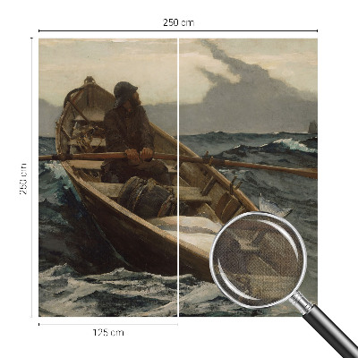 Selbstklebende Fototapete fürs Schlafzimmer mit Motiv eines Fischers auf dem Meer