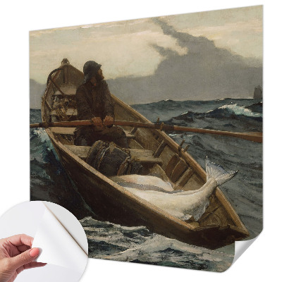 Selbstklebende Fototapete fürs Schlafzimmer mit Motiv eines Fischers auf dem Meer