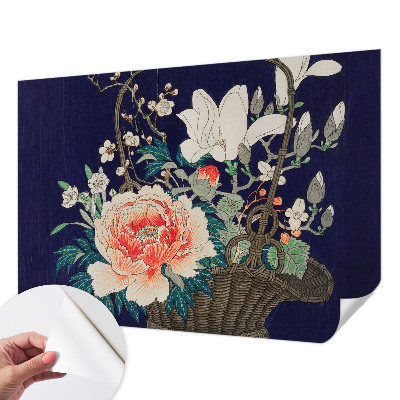 95D-Fototapete fürs Wohnzimmer Blumenkorb