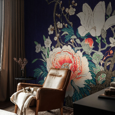 95D-Fototapete fürs Wohnzimmer Blumenkorb