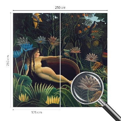 95D-Fototapete fürs Schlafzimmer mit exotischem Dschungelmotiv